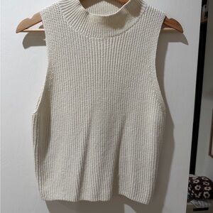 Reformation Cream Sleeveless Sweater